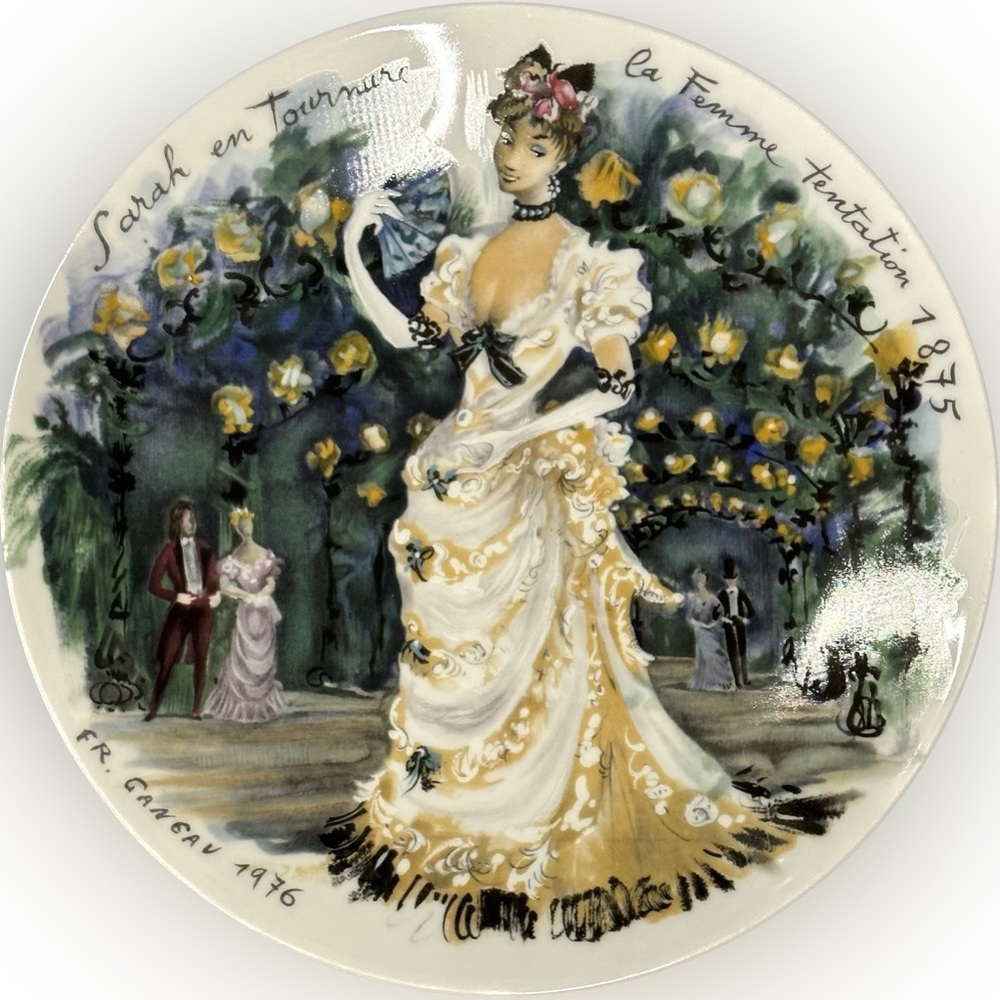 D’arceau-Limoges Sarah en Tournure la Femne Tentation 1875 plate